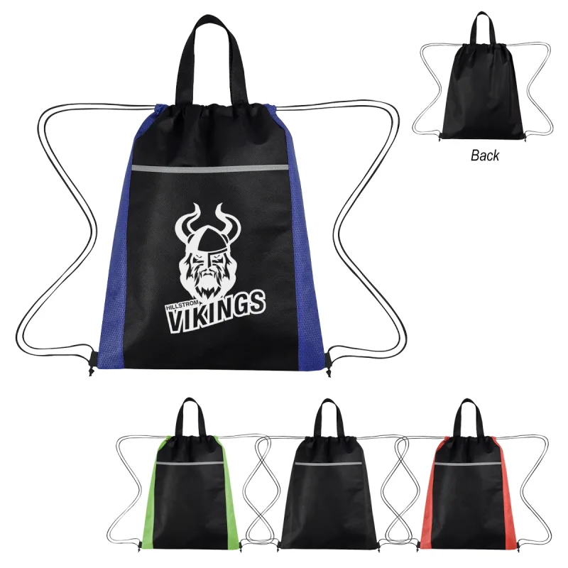 Honeycomb Non-Woven Drawstring Bag — view 6