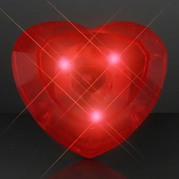 Huge Gem Flashing Heart Rings — view 5