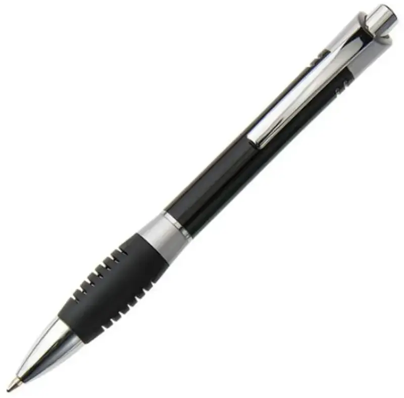 Custom Hummer-Style Click Pen with Rubber Grip - Personalized Promo Ballpoint Pen