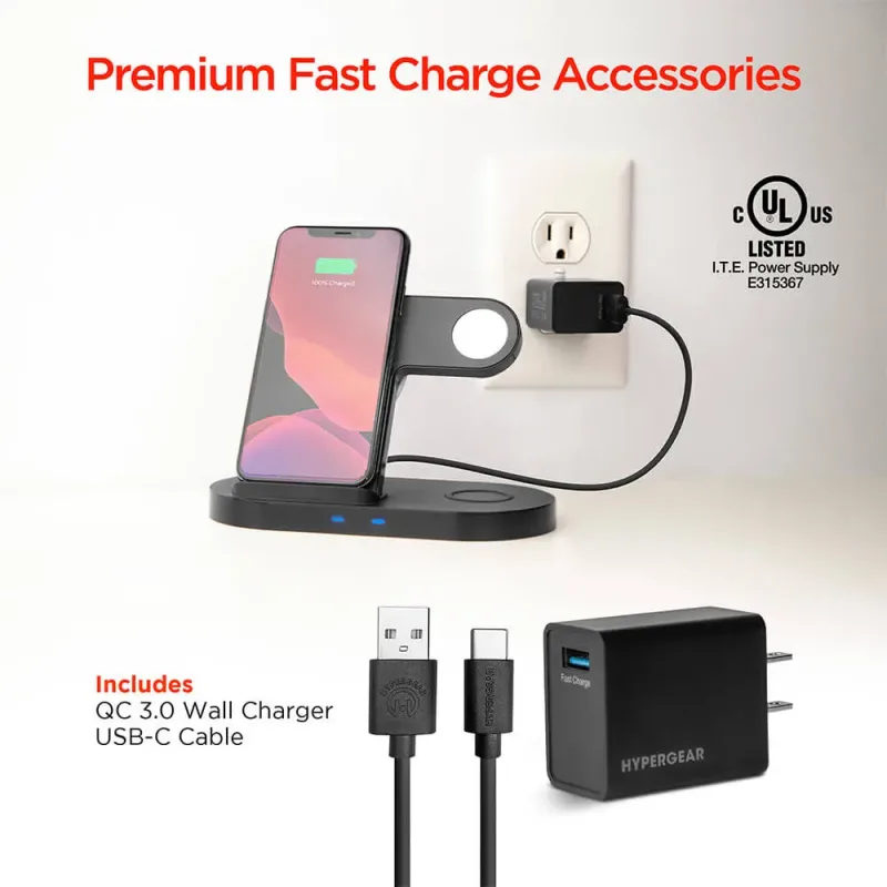 Hypergear 3-in-1 Wireless Charging Dock — view 13