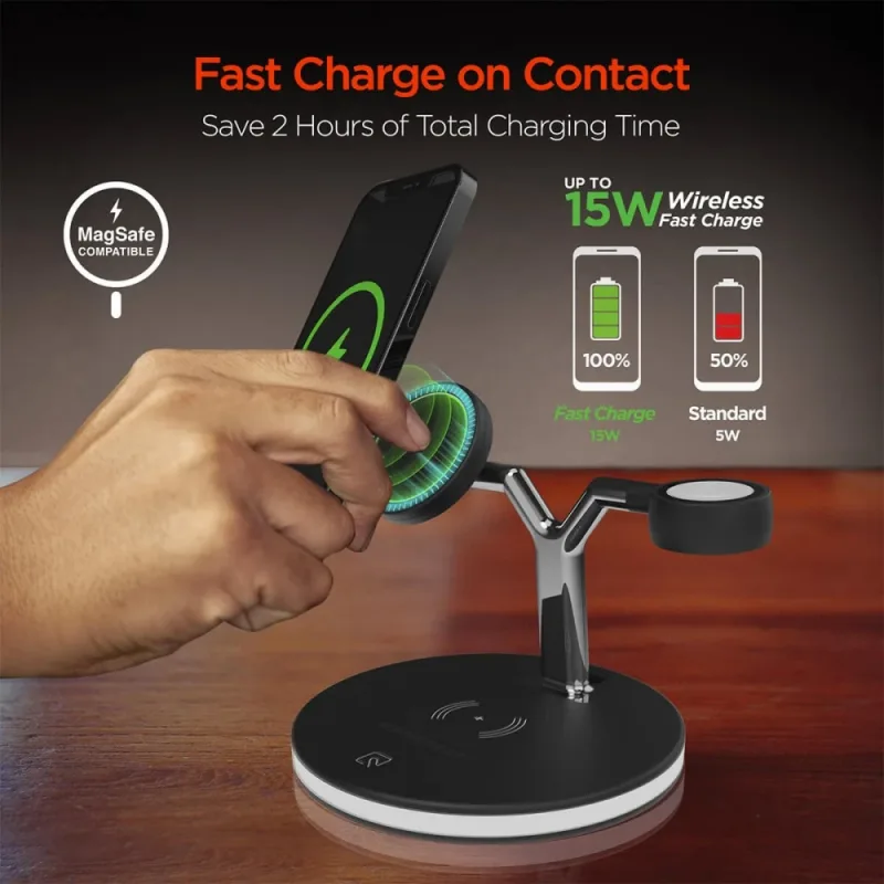 HyperGear MaxCharge 3-in-1 MagSafe Wireless Charging Stand — view 9
