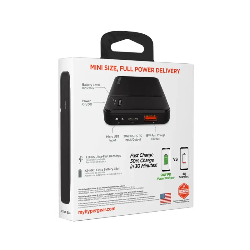 HyperGear PowerPack Mini 20W PD Power Bank 5K - 5000mAh — view 8