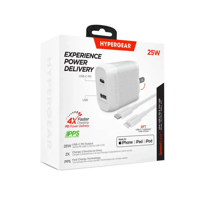 HyperGear SpeedBoost 25W PD Lightning Wall Kit — view 4
