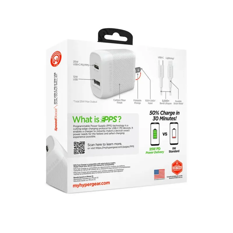 HyperGear SpeedBoost 25W PD Lightning Wall Kit — view 5
