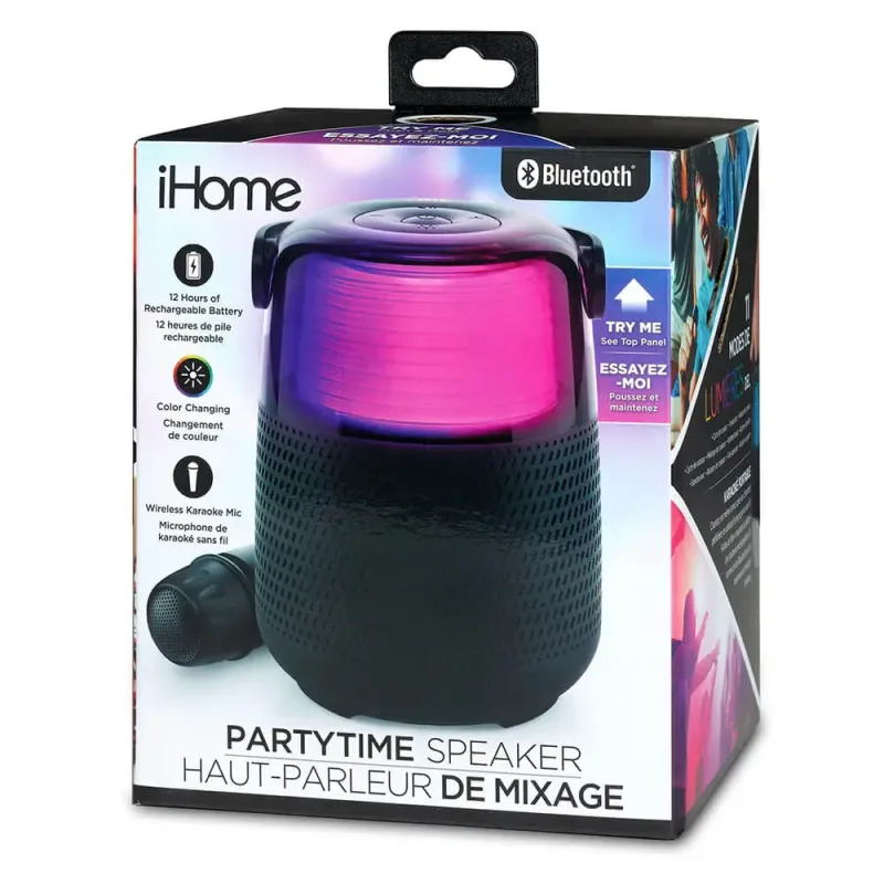 Ihome Party Time Bluetooth Speaker With Microphone — view 9