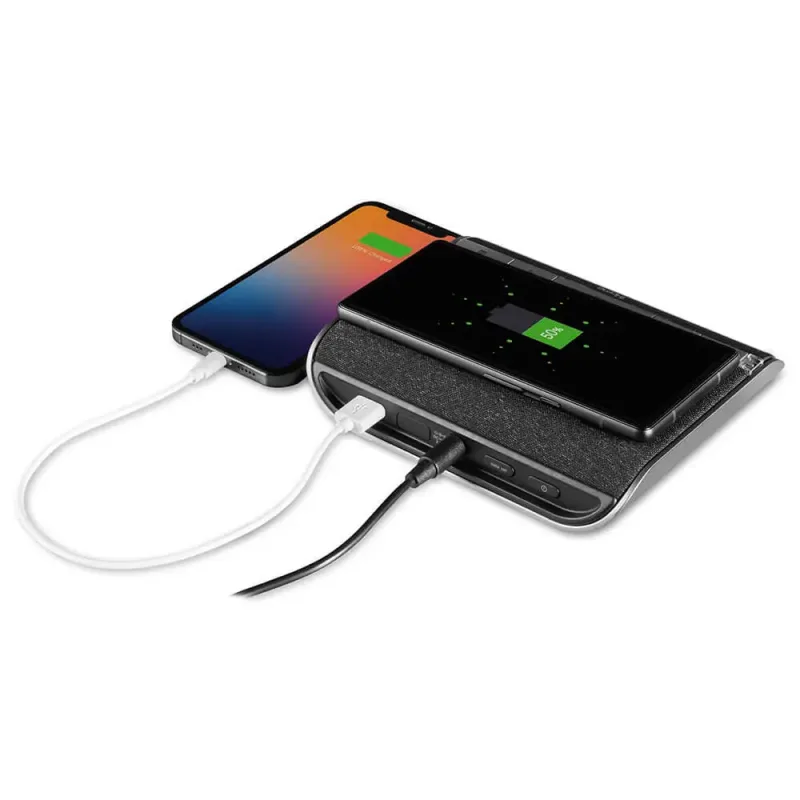 iHome Powervalet 2 In 1 Qi Wireless and Usb Charging Alarm Clock - Black — view 6