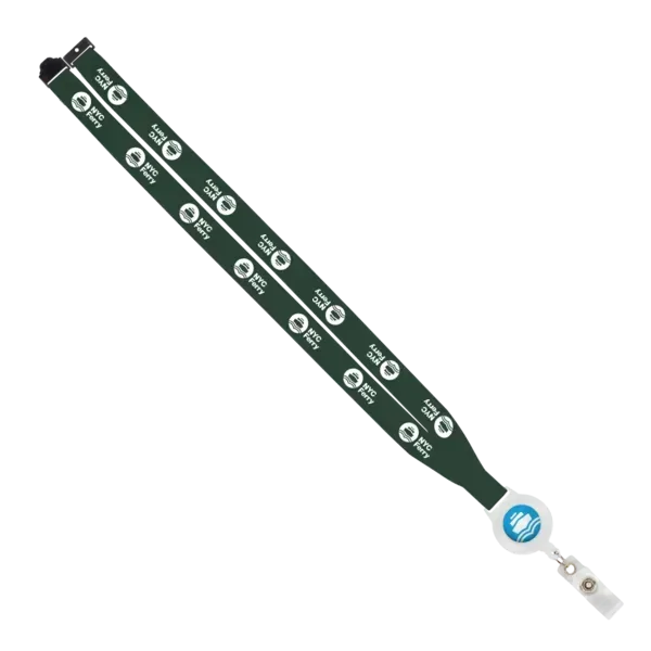 IMPORT 3/4" Polyester Lanyard with Retractable Badge Reel and IPH7 back of neck convenience release. — view 12