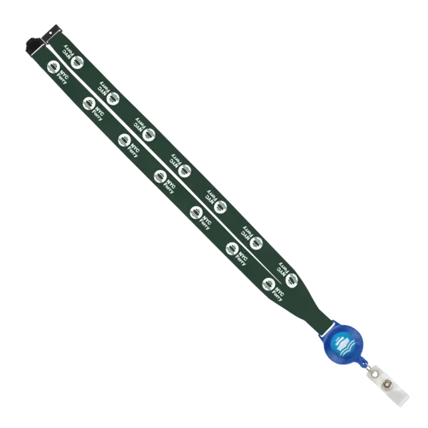 IMPORT 3/4" Polyester Lanyard with Retractable Badge Reel and IPH7 back of neck convenience release. — view 20