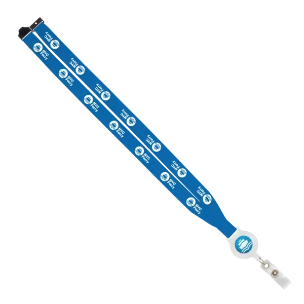IMPORT 3/4" Polyester Lanyard with Retractable Badge Reel and IPH7 back of neck convenience release. — view 23