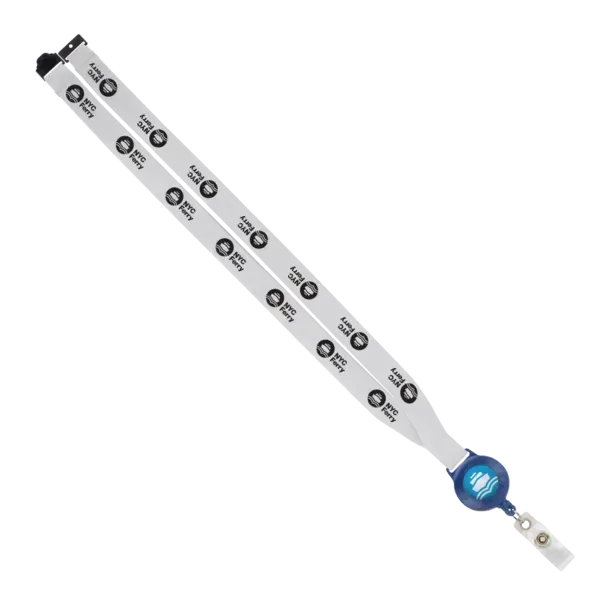 IMPORT 3/4" Polyester Lanyard with Retractable Badge Reel and IPH7 back of neck convenience release. — view 26