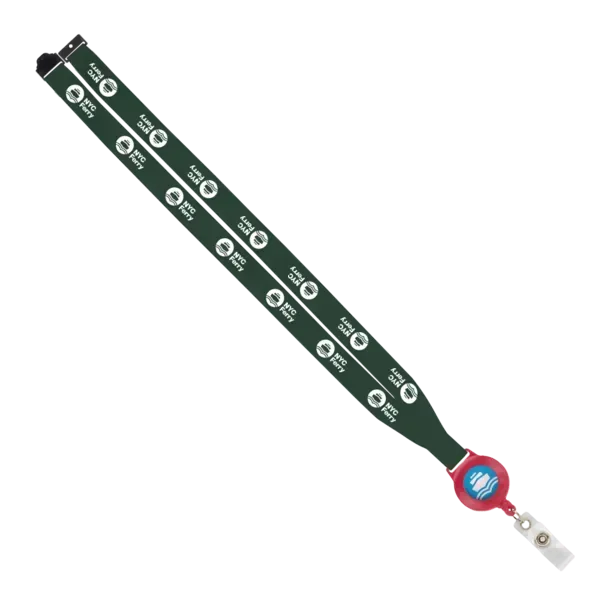 IMPORT 3/4" Polyester Lanyard with Retractable Badge Reel and IPH7 back of neck convenience release. — view 33