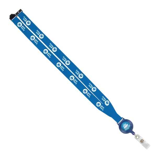IMPORT 3/4" Polyester Lanyard with Retractable Badge Reel and IPH7 back of neck convenience release. — view 38