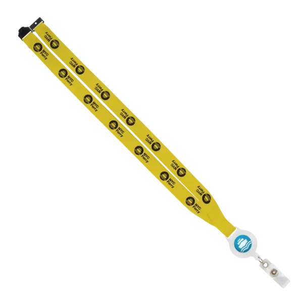 IMPORT 3/4" Polyester Lanyard with Retractable Badge Reel and IPH7 back of neck convenience release. — view 39