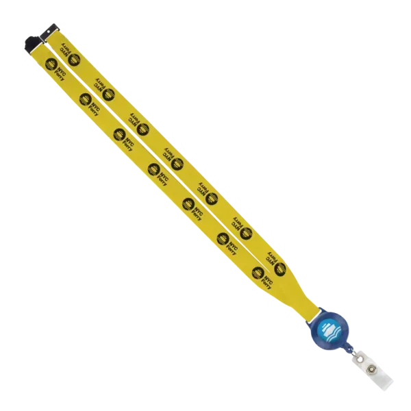 IMPORT 3/4" Polyester Lanyard with Retractable Badge Reel and IPH7 back of neck convenience release. — view 41