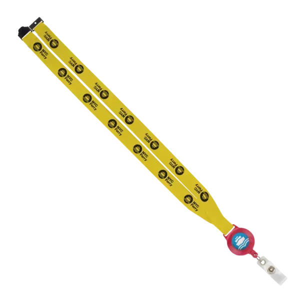 IMPORT 3/4" Polyester Lanyard with Retractable Badge Reel and IPH7 back of neck convenience release. — view 43