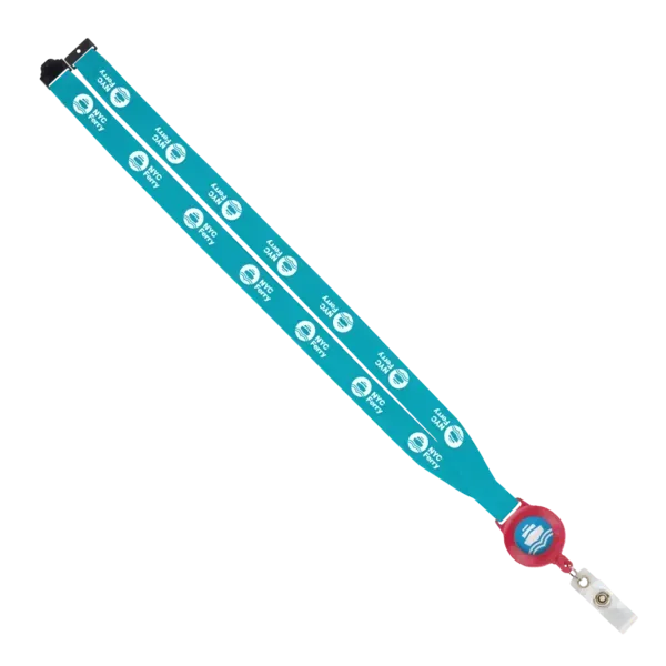 IMPORT 3/4" Polyester Lanyard with Retractable Badge Reel and IPH7 back of neck convenience release. — view 45
