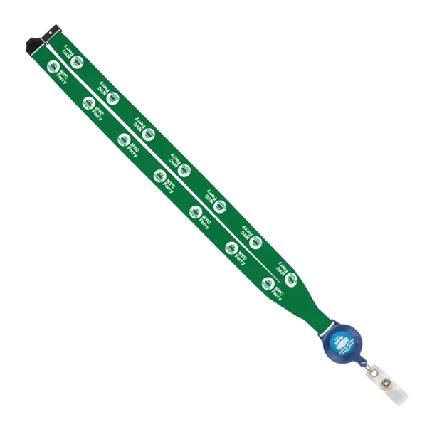 IMPORT 3/4" Polyester Lanyard with Retractable Badge Reel and IPH7 back of neck convenience release. — view 49