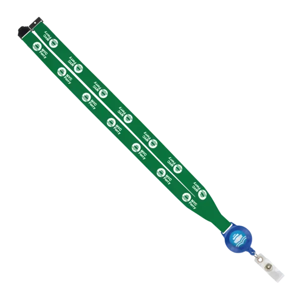 IMPORT 3/4" Polyester Lanyard with Retractable Badge Reel and IPH7 back of neck convenience release. — view 59