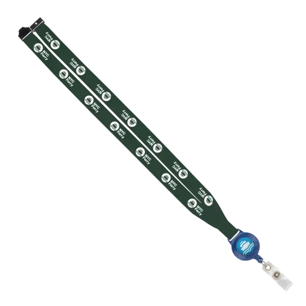 IMPORT 3/4" Polyester Lanyard with Retractable Badge Reel and IPH7 back of neck convenience release. — view 61
