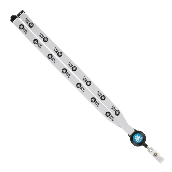IMPORT 3/4" Polyester Lanyard with Retractable Badge Reel and IPH7 back of neck convenience release. — view 66