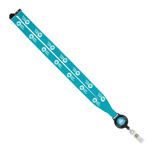 IMPORT 3/4" Polyester Lanyard with Retractable Badge Reel and IPH7 back of neck convenience release. — view 69