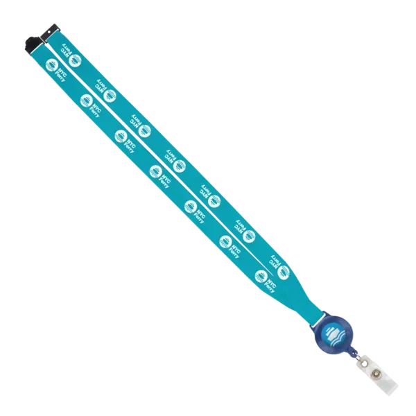 IMPORT 3/4" Polyester Lanyard with Retractable Badge Reel and IPH7 back of neck convenience release. — view 70