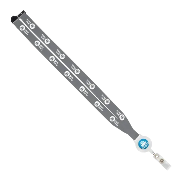 IMPORT 3/4" Polyester Lanyard with Retractable Badge Reel and IPH7 back of neck convenience release. — view 71