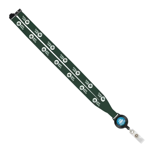 IMPORT 3/4" Polyester Lanyard with Retractable Badge Reel and IPH7 back of neck convenience release. — view 74