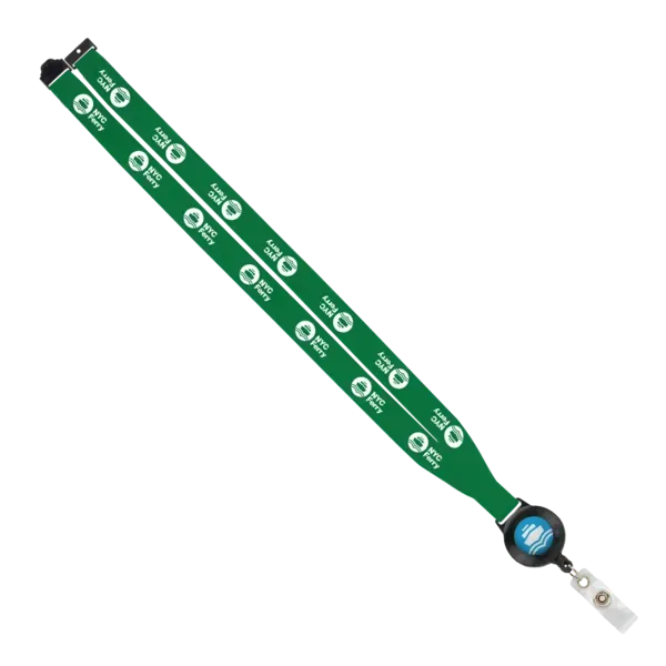 IMPORT 3/4" Polyester Lanyard with Retractable Badge Reel and IPH7 back of neck convenience release. — view 76