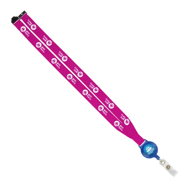 IMPORT 3/4" Polyester Lanyard with Retractable Badge Reel and IPH7 back of neck convenience release. — view 77