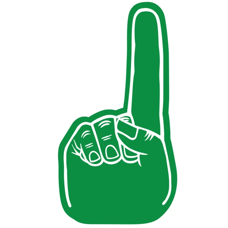 Imprinted #1 Foam Hand 14" — view 10