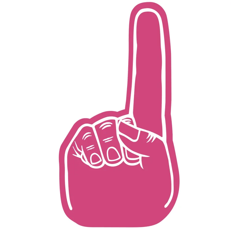 Imprinted #1 Foam Hand 14" — view 12