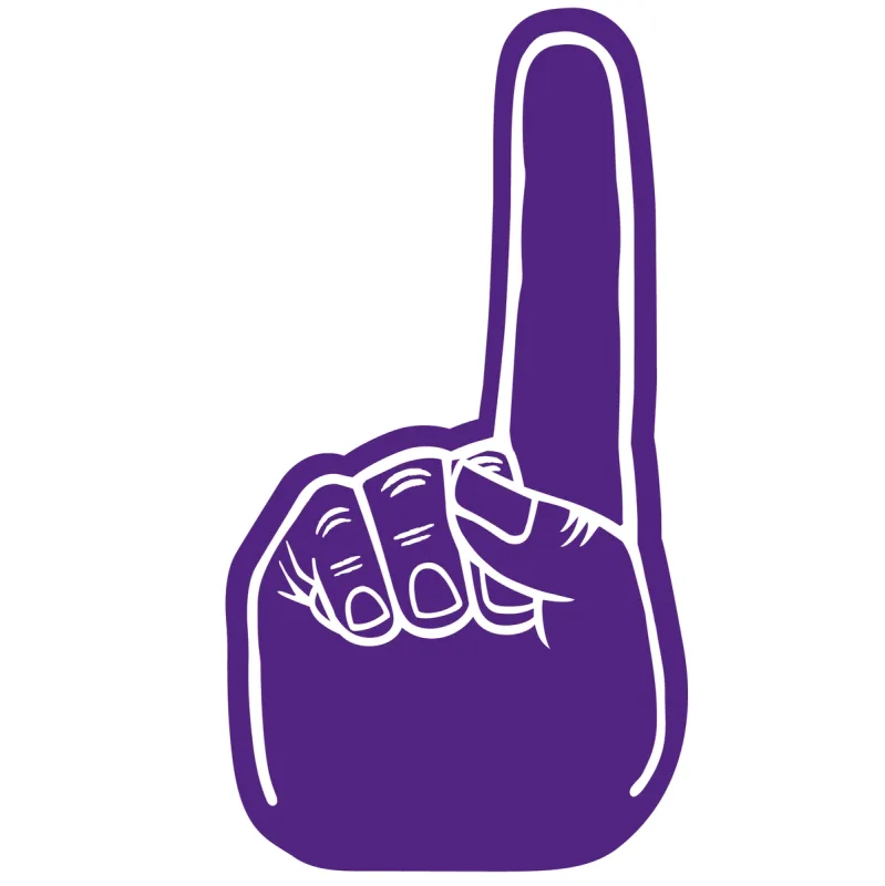 Imprinted #1 Foam Hand 14" — view 13