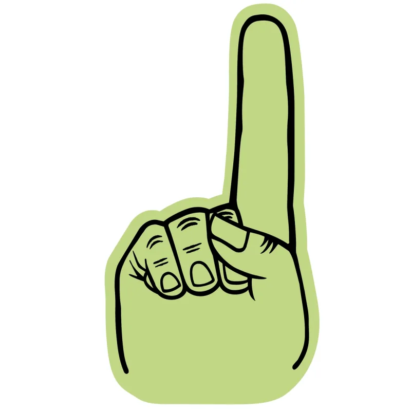 Imprinted #1 Foam Hand 14" — view 15
