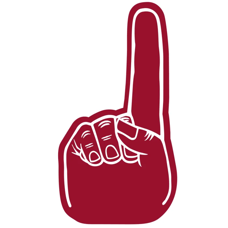 Imprinted #1 Foam Hand 14" — view 17