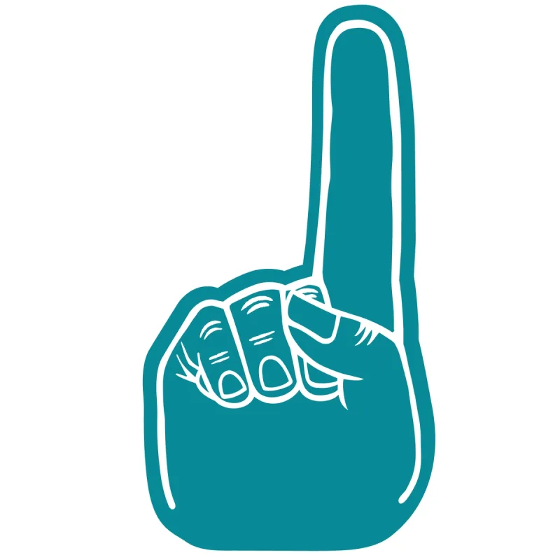 Imprinted #1 Foam Hand 14" — view 4