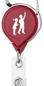 Imprinted Carabiner Badge Reel (40" Cord) — view 5