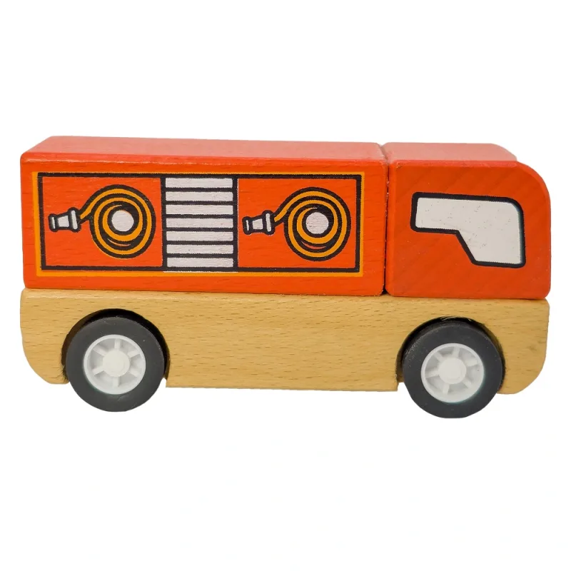 Imprinted Wooden Fire Truck — view 5