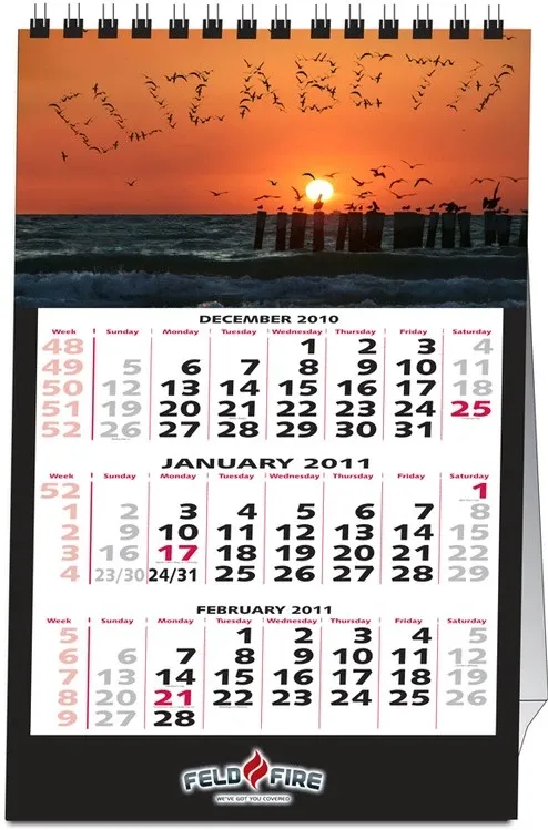 Personalized Vertical Tent Calendar (12 Pictures) "In the Image" (5.5"x8.5")