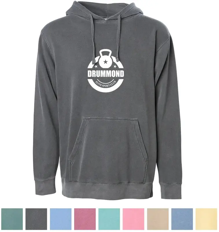 Independent Trading Company Unisex Midweight Pigment Dyed Hooded Sweatshirt