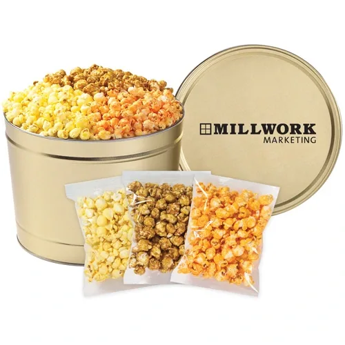 Individually Bagged Popcorn Trio Tin — view 2