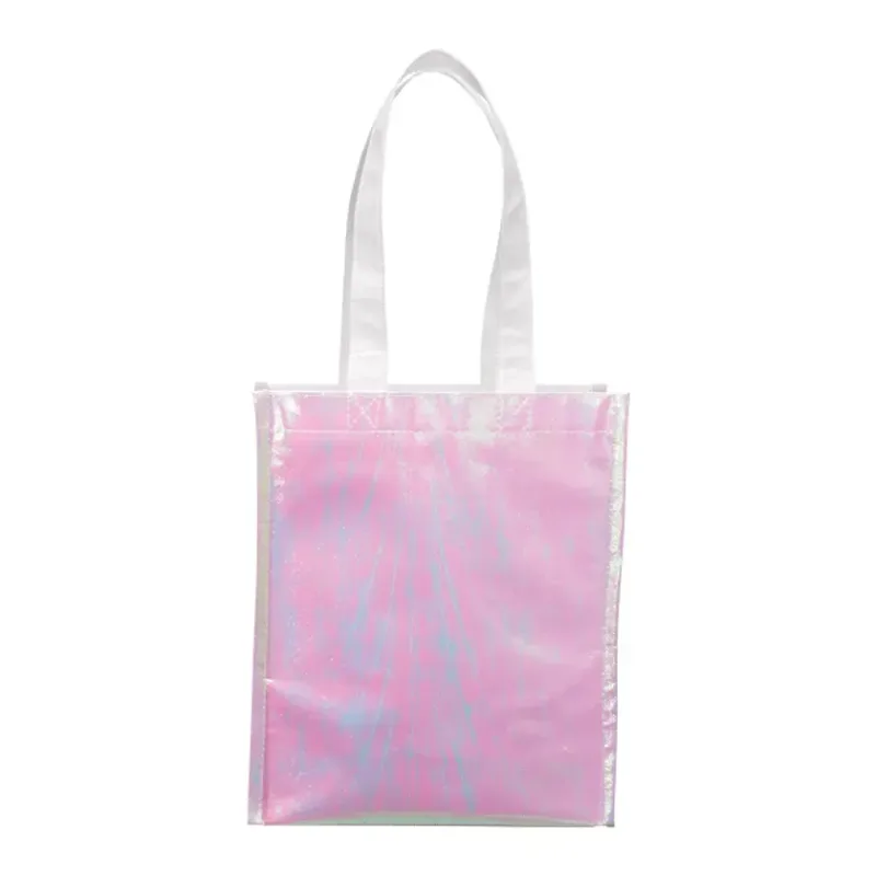 Custom Iridescent Non-Woven Tote Bag — view 2