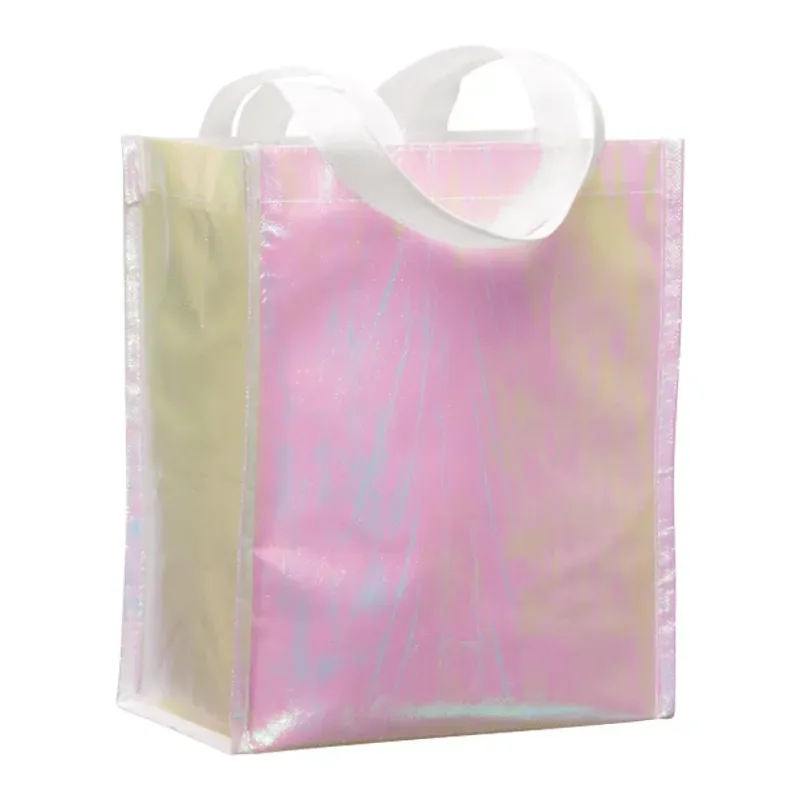 Custom Iridescent Non-Woven Tote Bag — view 3
