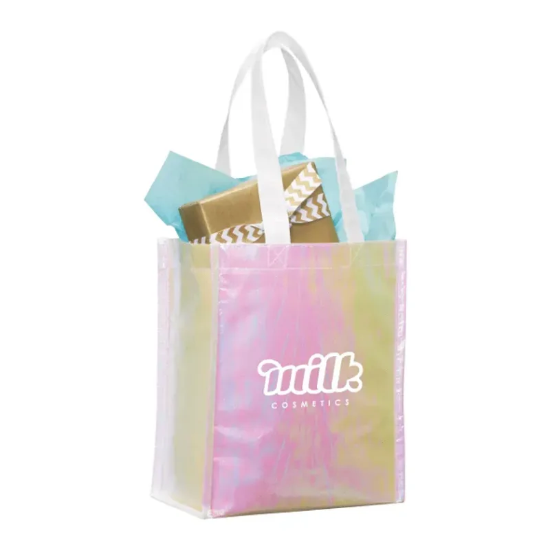 Custom Iridescent Non-Woven Tote Bag — view 5