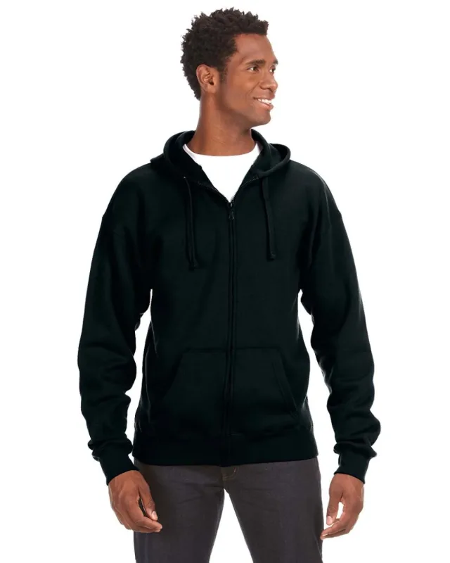 J America Adult Premium Full-Zip Fleece Hooded Sweatshirt — view 10