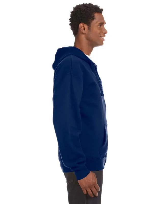 J America Adult Premium Full-Zip Fleece Hooded Sweatshirt — view 15