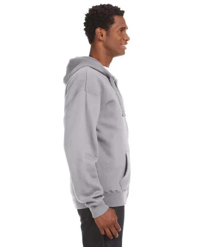 J America Adult Premium Full-Zip Fleece Hooded Sweatshirt — view 4