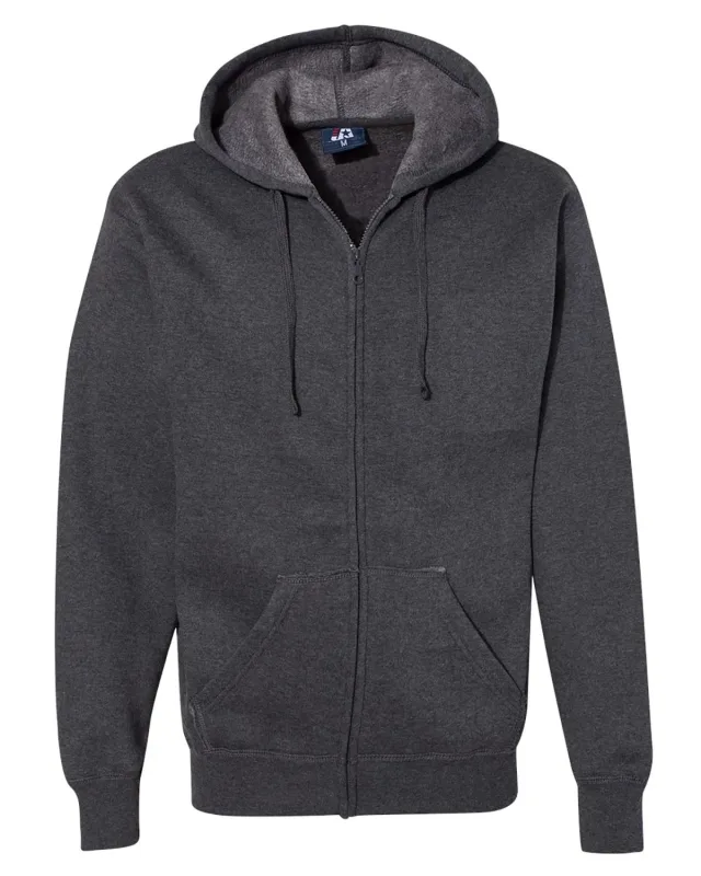 J America Adult Premium Full-Zip Fleece Hooded Sweatshirt — view 7