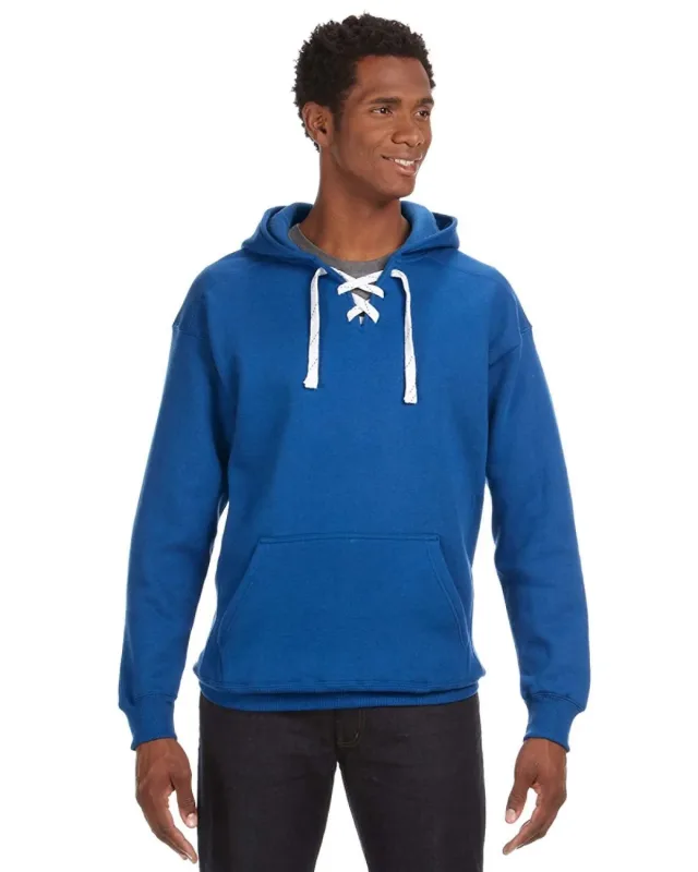 J America Adult Sport Lace Hooded Sweatshirt — view 18