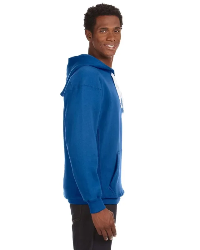 J America Adult Sport Lace Hooded Sweatshirt — view 19